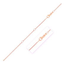 Load image into Gallery viewer, Double Extendable Diamond Cut Cable Chain in 14k Rose Gold (1.4mm)-0
