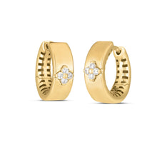 Load image into Gallery viewer, 14k Yellow Gold Trilogy Diamond Clover Earrings-1
