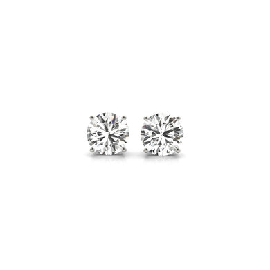 1 1/2 cttw Certified IGI Lab Grown Round Diamond Stud Earrings 14k White Gold (G/VS2)-0