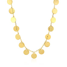 Load image into Gallery viewer, Choker Necklace with Polished Discs in 14k Yellow Gold
