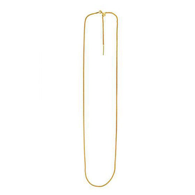 Endless Adjustable Wheat Chain in 14k Yellow Gold (1.1mm)-0