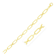 Load image into Gallery viewer, 14k Yellow Gold High Polish Paperclip Rondel Link Chain
