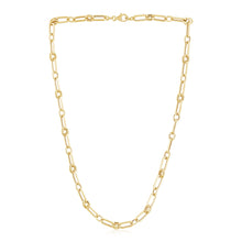 Load image into Gallery viewer, 14k Yellow Gold High Polish Paperclip Rondel Link Chain
