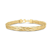 Load image into Gallery viewer, 14k Yellow Gold Rapunzel Woven Bracelet-1
