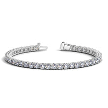 Load image into Gallery viewer, Lab Grown Round Diamond Tennis Bracelet in 14k White Gold (10 cctw F/G  VS2/SI1)-0
