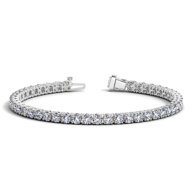 Lab Grown Round Diamond Tennis Bracelet in 14k White Gold (10 cctw F/G  VS2/SI1)-0