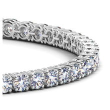 Load image into Gallery viewer, Lab Grown Round Diamond Tennis Bracelet in 14k White Gold (10 cctw F/G  VS2/SI1)-1
