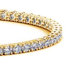 Load image into Gallery viewer, Lab Grown Round Diamond Tennis Bracelet in 14k Yellow Gold (7 cctw F/G  VS2/SI1)-1
