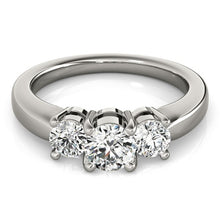 Load image into Gallery viewer, 14k White Gold Timeless 3 Stone Round Diamond Engagement Ring (1 cttw)
