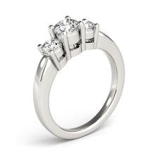 Load image into Gallery viewer, 14k White Gold Timeless 3 Stone Round Diamond Engagement Ring (1 cttw)
