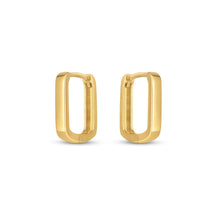 Load image into Gallery viewer, 14k Yellow Gold Small Square Huggie Hoops-1
