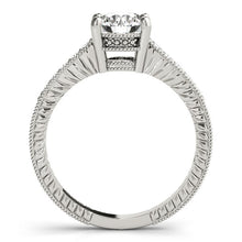 Load image into Gallery viewer, 14k White Gold Round Antique Style Diamond Engagement Ring (1 1/8 cttw)
