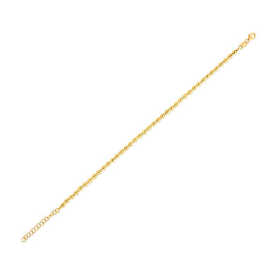 14k Yellow Gold Spaced Bead Bracelet (3mm)-0