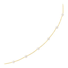 Load image into Gallery viewer, 14k Yellow Gold Necklace with White Pearls
