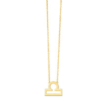 Load image into Gallery viewer, 14K Yellow Gold Libra Necklace-0
