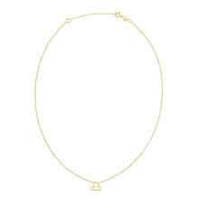 Load image into Gallery viewer, 14K Yellow Gold Libra Necklace-1
