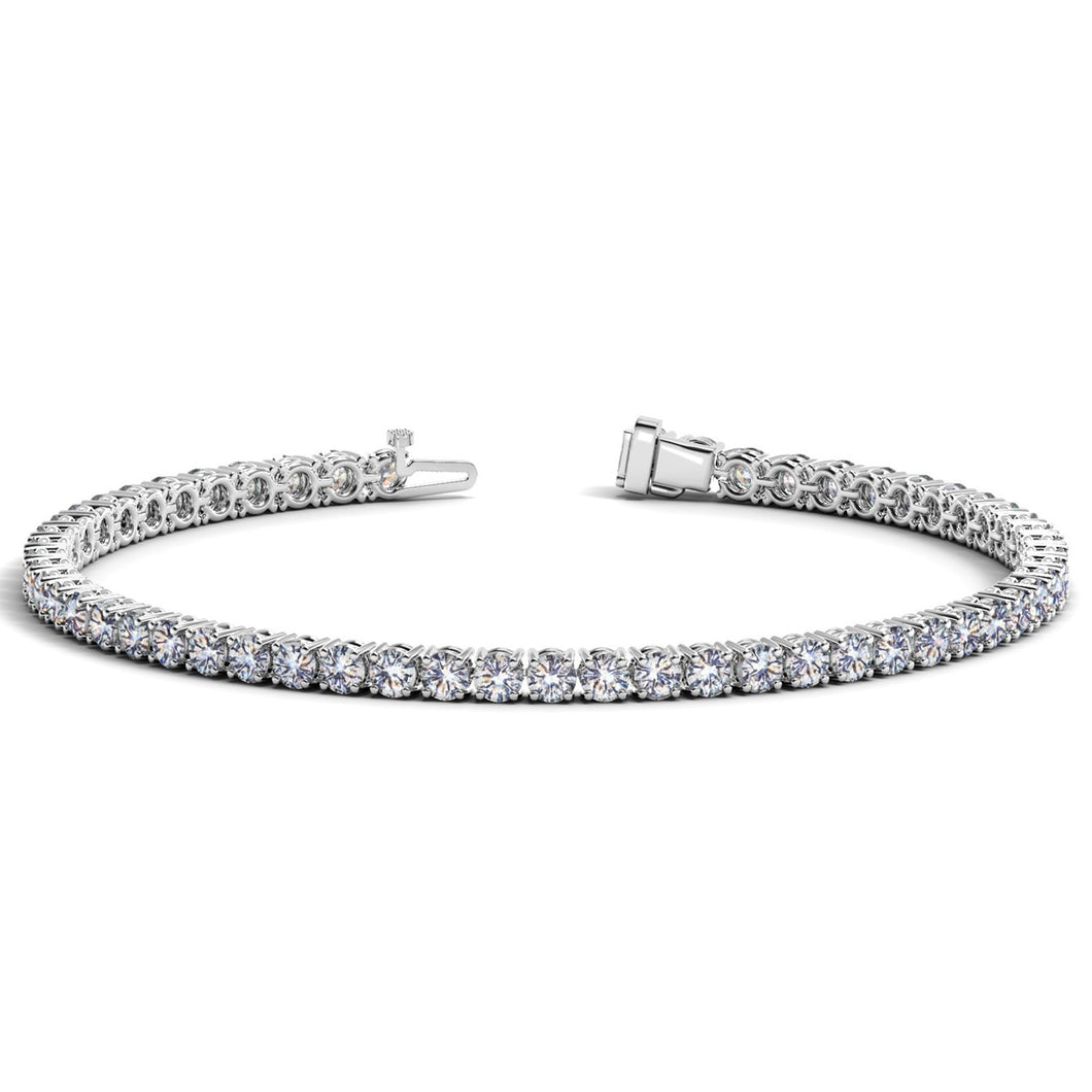 Lab Grown Round Diamond Tennis Bracelet in 14k White Gold (7 cctw F/G  VS2/SI1)-0