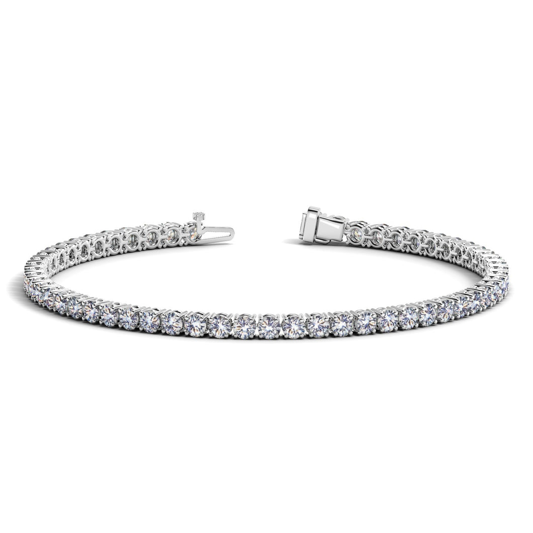 Lab Grown Round Diamond Tennis Bracelet in 14k White Gold (5 cctw  F/G  VS2/SI1)-0