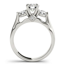 Load image into Gallery viewer, 14k White Gold 3 Stone Prong Setting Diamond Engagement Ring (1 3/8 cttw)
