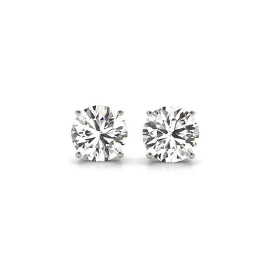 4 cttw Certified IGI Lab Grown Round Diamond Stud Earrings 14k White Gold (G/VS2)-0