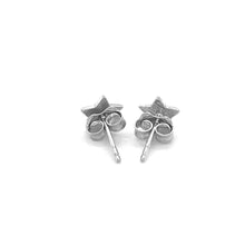 Load image into Gallery viewer, 14k White Gold Post Earrings with Stars
