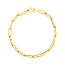 Load image into Gallery viewer, 14K Yellow Gold Bold Paperclip Chain Bracelet
