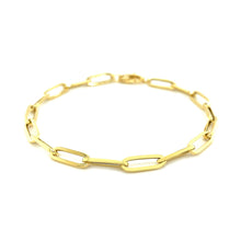 Load image into Gallery viewer, 14K Yellow Gold Bold Paperclip Chain Bracelet
