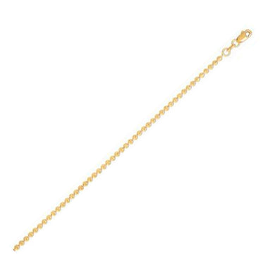 Moon Cut Bead Chain in 14k Yellow Gold (2.0 mm)-0