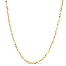 Load image into Gallery viewer, Moon Cut Bead Chain in 14k Yellow Gold (2.0 mm)-1
