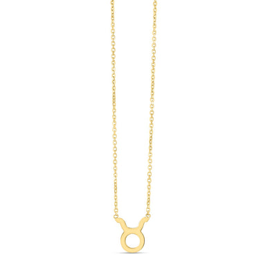 14K Yellow Gold Taurus Necklace-0