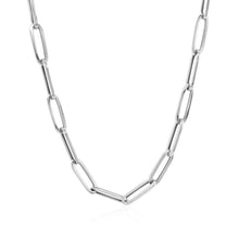 Load image into Gallery viewer, 14k White Gold Bold Paperclip Chain (4.2 mm)
