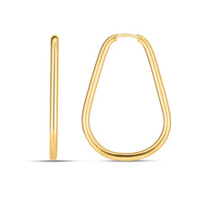 Load image into Gallery viewer, 14k Yellow Gold Endless Pear Hoop Earrings-0
