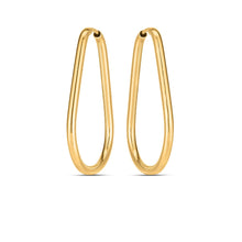 Load image into Gallery viewer, 14k Yellow Gold Endless Pear Hoop Earrings-1
