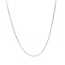 Load image into Gallery viewer, 18k Rose Gold Diamond Cut Cable Link Chain 0.8mm-1
