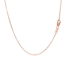 Load image into Gallery viewer, 18k Rose Gold Diamond Cut Cable Link Chain 0.8mm-2
