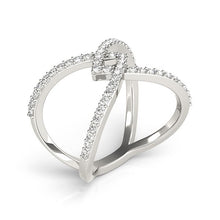 Load image into Gallery viewer, 14k White Gold Fancy Entwined Design Diamond Ring (1/2 cttw)
