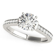 Load image into Gallery viewer, 14k White Gold Round Diamond Engagement Ring Band Stones (1 1/8 cttw)
