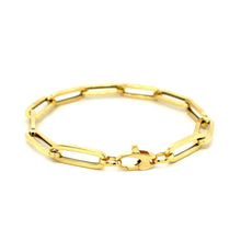 Load image into Gallery viewer, 14K Yellow Gold Extra Wide Paperclip Chain Bracelet
