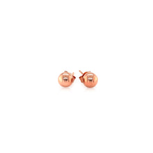 Load image into Gallery viewer, 14k Rose Gold Round Stud Earrings (5.0 mm)
