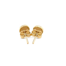 Load image into Gallery viewer, 14k Yellow Gold Textured Circle Post Earrings
