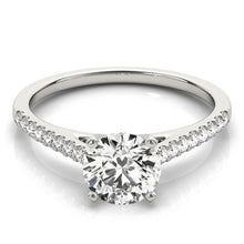 Load image into Gallery viewer, 14k White Gold Pronged Round Diamond Engagement Ring (1 5/8 cttw)
