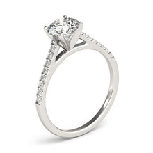 Load image into Gallery viewer, 14k White Gold Pronged Round Diamond Engagement Ring (1 5/8 cttw)
