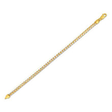 Load image into Gallery viewer, Round Pave Franco Chain Bracelet in 14k Yellow Gold (4.0 mm)-0
