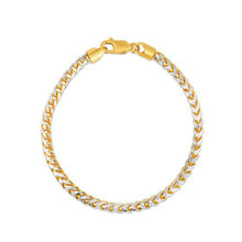 Load image into Gallery viewer, Round Pave Franco Chain Bracelet in 14k Yellow Gold (4.0 mm)-1
