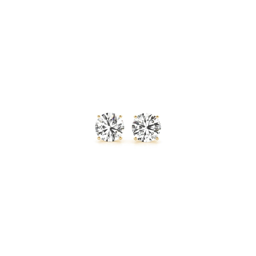 1/2 cttw Lab Grown Round Diamond Stud Earrings 14k Yellow Gold (G/VS2)-0