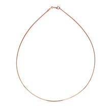 Load image into Gallery viewer, 14k Rose Gold Necklace in a Round Omega Chain Style
