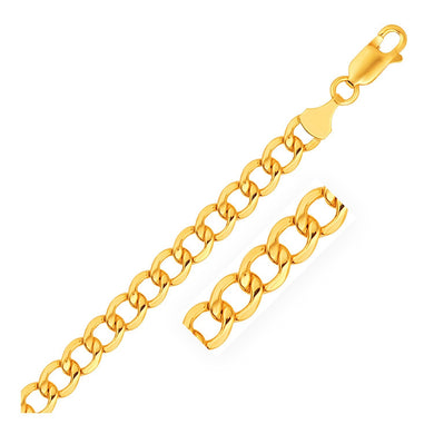 6.2mm 10k Yellow Gold Lite Curb Bracelet-0