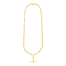 Load image into Gallery viewer, 14k Yellow Gold Alternating Oval and Round Chain Necklace with Toggle
