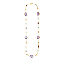 Load image into Gallery viewer, 14k Yellow Gold Necklace with Multi-Colored Stones
