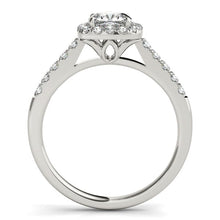 Load image into Gallery viewer, 14k White Gold Square Outer Shape Round Diamond Engagement Ring (3/4 cttw)
